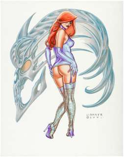 DAWN PIN-UP ORIGINAL ART BY JOSEPH MICHAEL LINSNER. | Hake’s