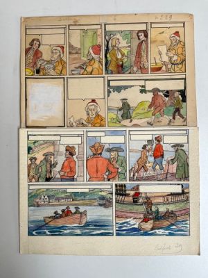 Laudy, Jacques - 1 Original colour page - David Balfour - 1952 | Catawiki