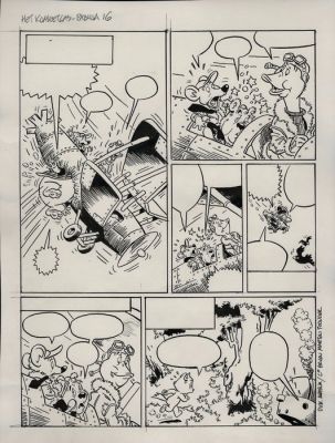 Marten Toonder Studio’s (Matena, Dick) - Originele pagina - Tom Poes & Heer Bommel - Tom Poes en het Komeetgas - 1 page originale - 1999 | Catawiki