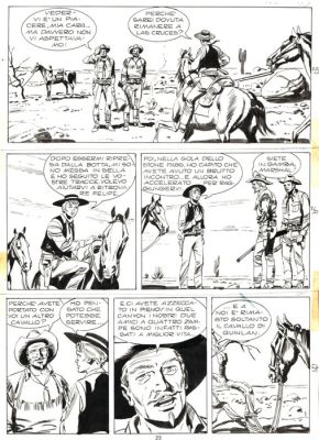 Letteri, Guglielmo - 1 Original page - Tex #406 - "Uomini crudeli" - 1994 | Catawiki