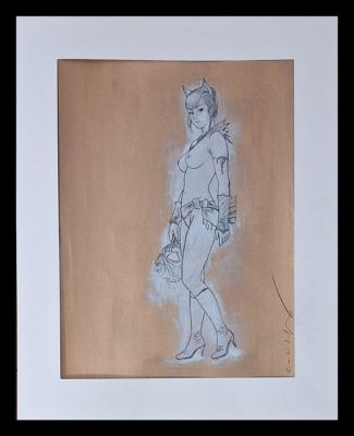 Emma Wildfang - 1 Original colour drawing - "Kitsune" - Series " Gilded Fragments " - 2025 | Catawiki