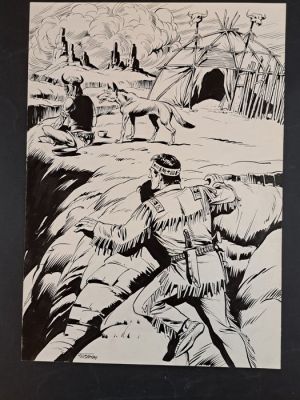 Gamba, Francesco - 1 Original drawing - Tex: Zhenda la Strega | Catawiki