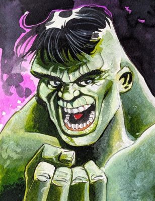 Caracuzzo, Giancarlo - 1 Original colour drawing - Hulk - 2022 | Catawiki