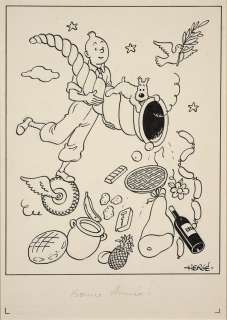 Hergé (Georges Remi Dit) 1907-1983 | Carte neige | Artcurial