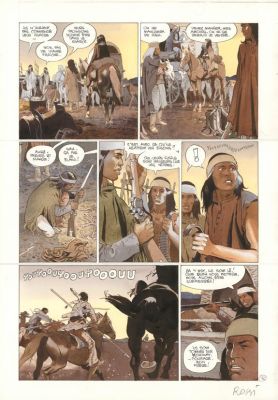 Christian Rossi | Planche originale n° 76, rustine en dernière case - Comanche Trail | Daniel Maghen