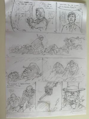 Hermann - 1 Original preliminary page - Duke - Création d’une page complète Album Duke ( mix crayon et encre noire), signée Hermann | Catawiki