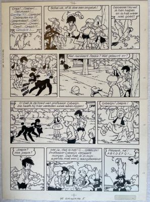 Jef Nys - 1 Original page - Jommeke - 74-De Kikiwikies - 1976 | Catawiki