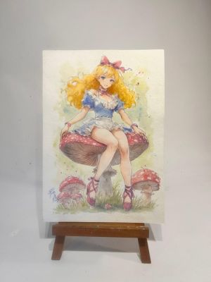 Fang, Daniel (Arte Zeta Studio) - 1 Original colour drawing - Alice in Wonderland - Curious Wonderland - 2026 | Catawiki