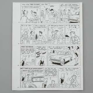 Jozef Van Hove (Pom) (1919-2014) | De Dubbel-koolzure Soda-bom. Originele tekenplaat van de 5de pagina uit het verhaal. Totaal van 4... | Bernaerts