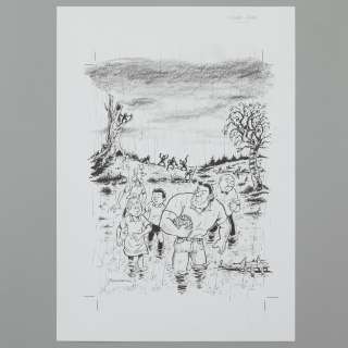 Jan Bosschaert (°1957) | Geduvel op de Heide. Originele tekening van de cover van de luxe-uitvoering van het album, dat in... | Bernaerts