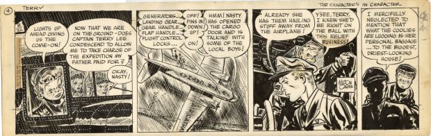 Caniff, Milton - TERRY AND THE PIRATES DAILY Strip Art | ComicConnect
