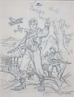 Bodart/Sketchbook. Dessin original hommage Ã  Buck … | 68 Art Auction