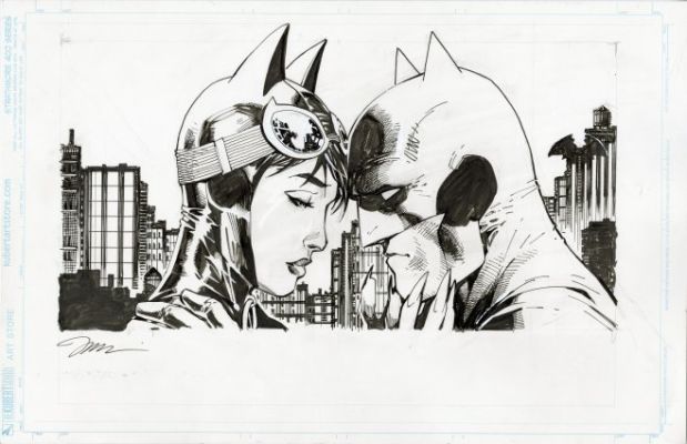 Lee, Jim - LEGO BATMAN COLLECTION - BATMAN AND CATWOMAN Illustration | ComicConnect