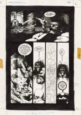 Emond, Martin - LOBO / DEADMAN: THE BRAVE AND THE BALD Interior Page | ComicConnect