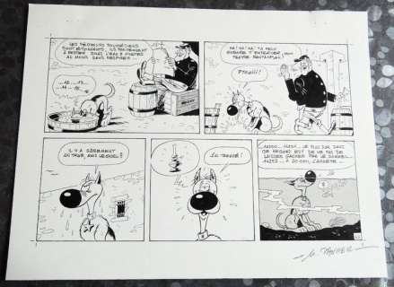 Janvier, Michel | original plate in India ink  - Rantanplan | Catawiki