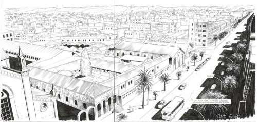 Double planche originale 8 et 9 de HEDGE FUND Tome 5 - Mort au comptant par Patrick HENAFF