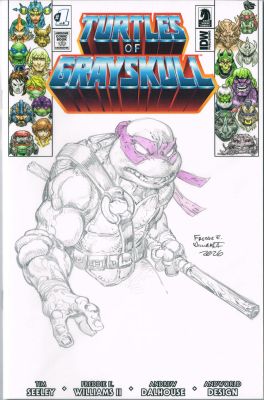 Freddie E. Williams II | Donatello Bust sketchLimited Ed. Turtles of GrayskullBlank | Freddie E. Williams II