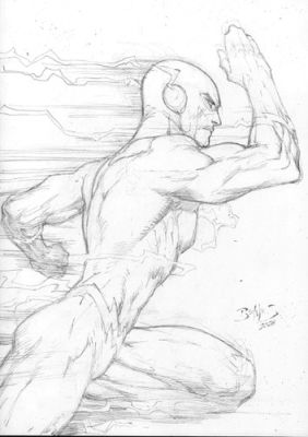 Ed Benes | Flash - 09"x12" Pencil | Ed Benes