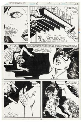 Lot 452 - Original Art * CARMINE INFANTINO and MIKE ESPOSITO * SPIDER-WOMAN No. 17, Page 22 | PBA Galleries