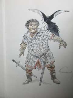 Hermann - Aquarelle originale en couleurs dans ’Les tours de Bois-Maury’ T3 - Germain - C - TL - (1994) | Catawiki