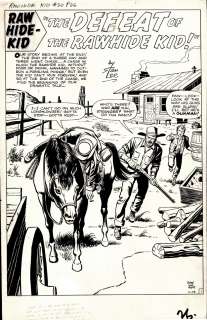 Dick Ayers Jack Kirby - Rawhide Kid #20 P 1 Splash (Large Art - 1960)