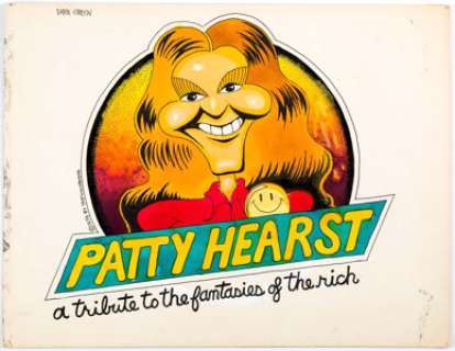 Skip Williamson Patty Hearst Illustration Original Art (1974). A large and loud piece. Williamson, the most - | Heritage