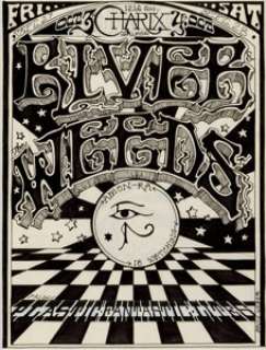 Bruce Weber - Psychedelic Rock Concert Poster Original Art (Charix Coffeehouse, 1969). Masterful band-poster - | Heritage