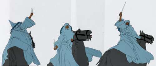 The Lord of the Rings Gandalf Production Cel and Animation Drawing Sequence Group (Ralph Bakshi, 1978). - | Heritage