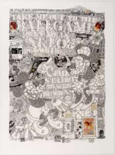 John Fawcett St. Louis Baseball Illustration Original Art (Webster College, 1969). A fine showpiece, immense in - | Heritage