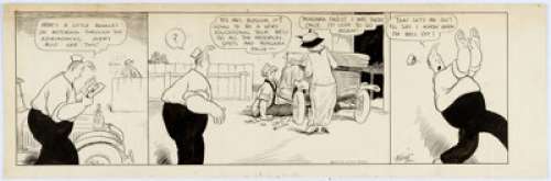 Frank King Gasoline Alley Daily Comic Strip Original Art 8-16-22 (Chicago Tribune, 1922). Walt Wallet is - | Heritage