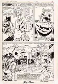 Rick Hoberg and Sal Trapani Captain Carrot and His Amazing Zoo Crew #18 Epilogue Page Original Art (DC, 1983). - | Heritage