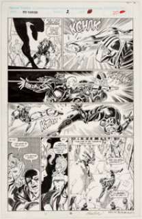 Mark Bagley and Al Williamson New Warriors #2 Page 20 Original Art (Marvel, 1990). Night Thrasher confronts his - | Heritage