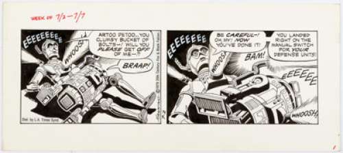 Russ Manning Star Wars Daily Comic Strip Original Art dated 7-2-79 (L.A. Times Syndicate, 1979). ... | Heritage