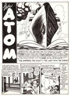 All-American Comics Unpublished Complete 6-Page Story "The Empress, The Gold, and The Lady With The Torch" The Atom Or... (Total: 6 Original Art)