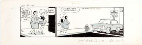 Pete Hansen Lolly Daily Comic Strip Original Art dated 5-30-66 (Chicago Tribune, 1966)....