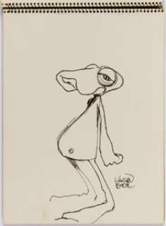 Vaughn Bodé, Marv Wolfman, and Len Wein - Sketches Original Art and Page of Author Signatures Spiral Bound Sketchbook (1969)....