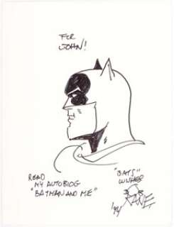Bob Kane and Bud Blake - Batman and Tiger Original Art and Signed Photo (c. 1994). The highlight of this group is a -