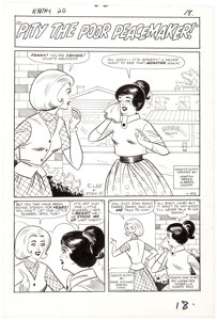 Stan Goldberg Kathy #20 Complete 3-Page Story "Pity the Poor Peacemaker!" Original Art (Marvel, 1962).... (Total: 3 Original Art)