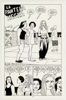 Jaime Hernandez Penny Century #1 Complete 4-Page Story "La Pantera Negra" Original Art (Fantagraphics, 1997).... (Total: 4 Items) | Heritage