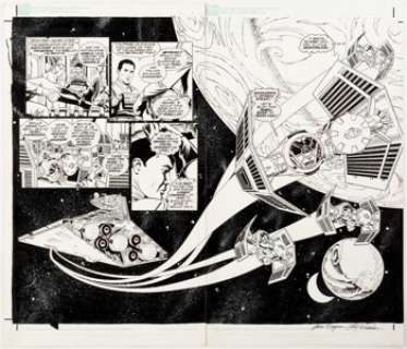 June Brigman and Roy Richardson Star Wars: River of Chaos Double-Spread Pages 2-3 Original Art (Dark Horse, 1995).... (Total: 2 Original Art)