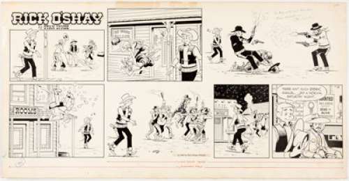  - Stan Lynde Rick O‘Shay Sunday Comic Strip Original Art dated 7-15-62 (Chicago Tribune Syndicate, 1961). ...