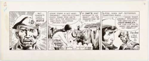 Joe Kubert Tales of the Green Beret Daily Comic Strip Original Art dated 10-27-66 (NEA, 1966).... | Heritage