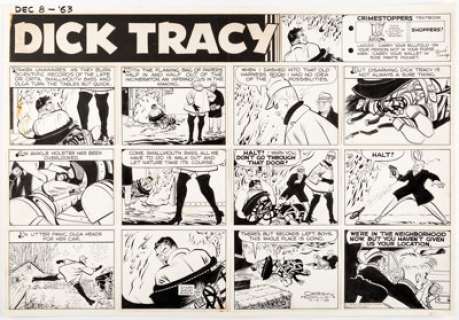 Chester Gould Dick Tracy Sunday Comic Strip Original Art dated 12-8-63 (Chicago Tribune Syndicate, 1963). ... | Heritage