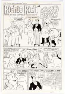 Harvey Artist Richie Rich Vault of Mystery #3 Complete 5-Page Story Original Art (Harvey, 1975).... (Total: 5 Original Art) | Heritage