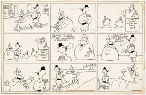  - Otto Soglow The Little King Sunday Comic Strip Original Art dated 10-6-40 (King Features Syndicate, 1940)....