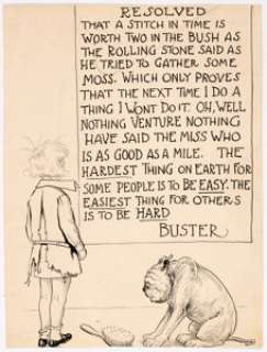 Richard F. Outcault Buster Brown Sunday Comic Strip Fragmentary Original Art (American-Journal Examiner... | Heritage