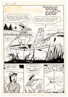 Dan DeCarlo Archie’s Girls Betty and Veronica #49 Complete 3-Page Story "Duck Soup" Original Art (Archie Comics, 1... (Total: 3 Original Art) | Heritage