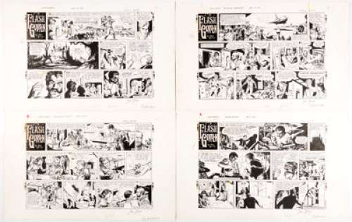 Dan Barry Flash Gordon Sunday Comic Strip Original Art Group of 4 (King Features Syndicate, 1970).... (Total: 4 Original Art) | Heritage