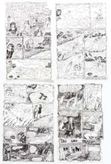  - Dame Darcy Meat Cake #6 Complete 4-Page Story "Pseudo-Autonomous Ezmerelda Rises From the Deep" Original Art (Fant... (Total: 4 Original Art)