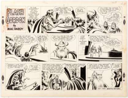 Mac Raboy Flash Gordon Sunday Comic Strip Original Art dated 7-22-56 (King Features Syndicate, 1956).... | Heritage